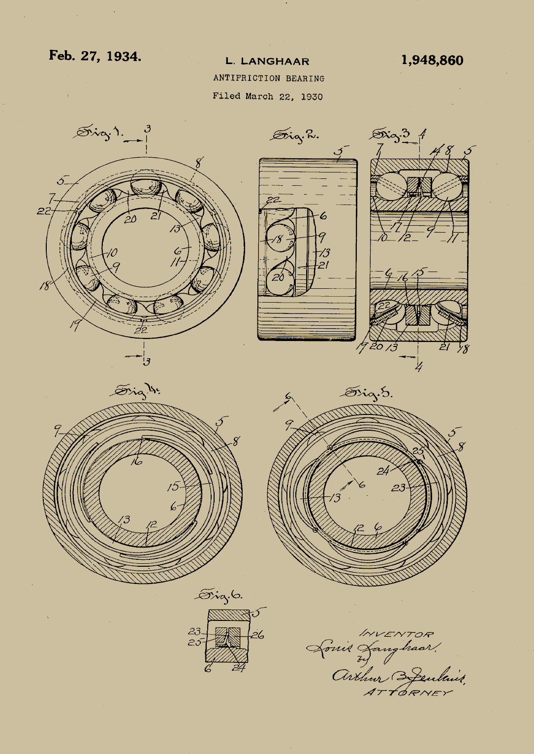 Patent drawing from US1948860A page 1